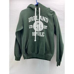 Ireland Republic, S puff letter, unisex green hoodie